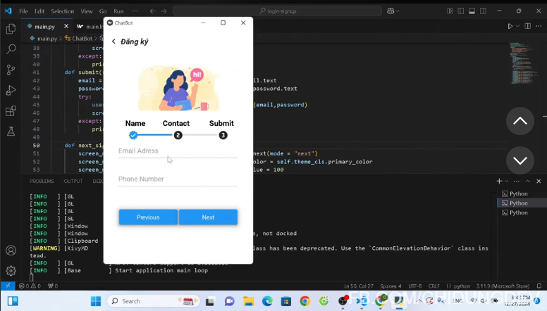 Code Giao Diện Đăng Nhập,Đăng Ký Dùng Firebase Để Lưu Trữ