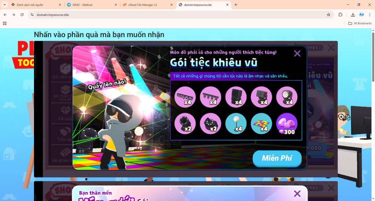 Code Sờ Cam Nhận Quà PlayTogether VNG