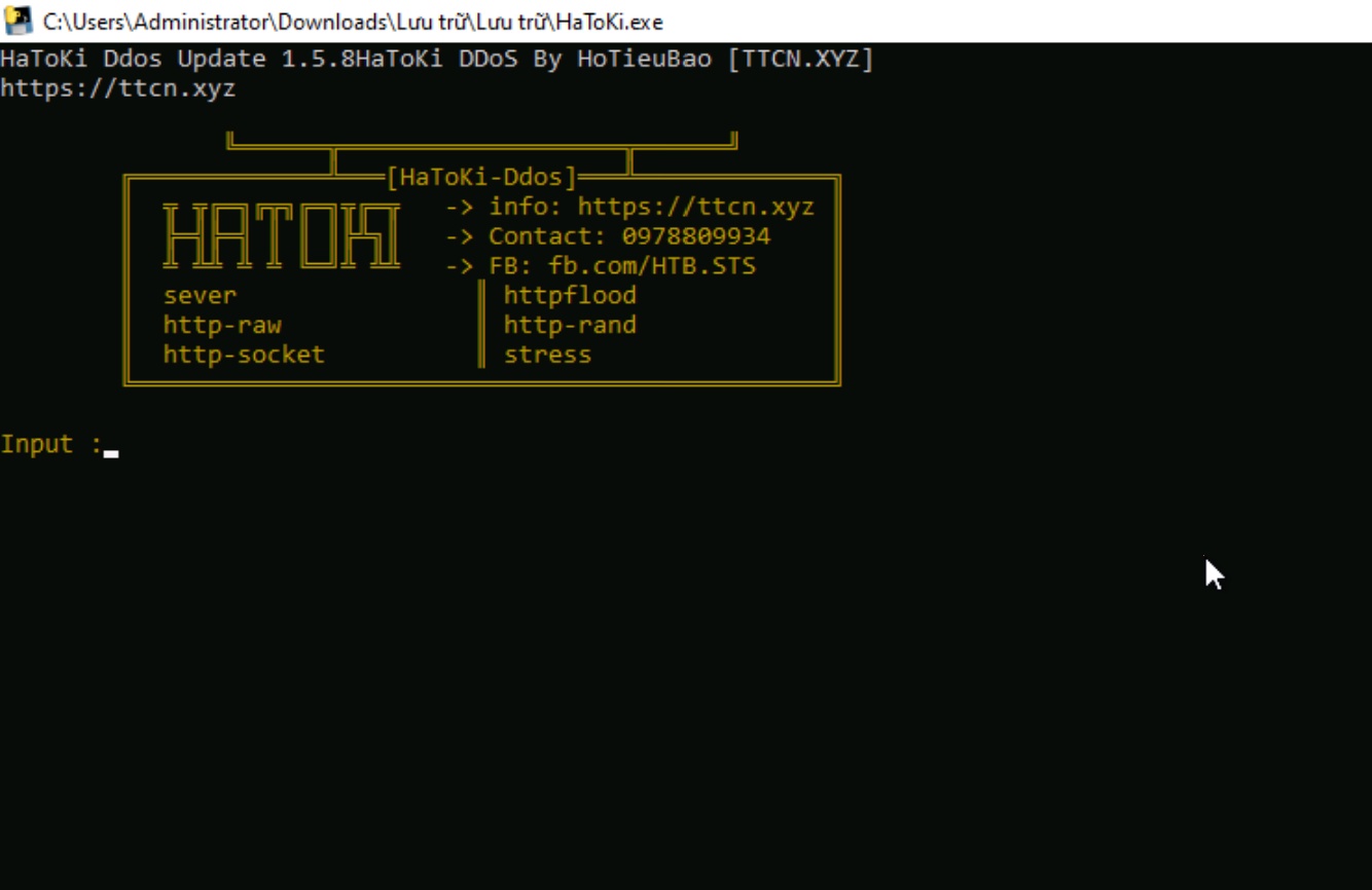 Tool DDos Hatoki Plan Basic 250k Của Hồ Tiểu Bịp